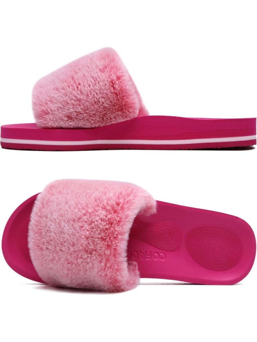 Womens Rose Comfy Open Toe Fuzzy Fasciitis Orthotic Ladies Slippers Indoor